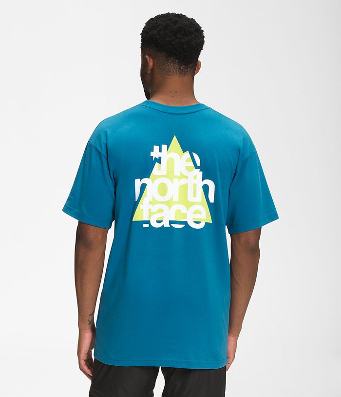 Camiseta The North Face Hombre Azules Manga Corta Mountain Heavyweight 91352MSOT